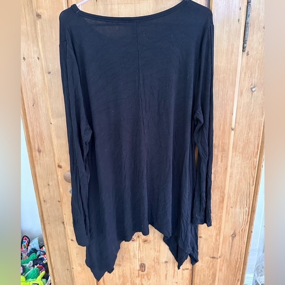 INC International Concepts Black Hi-Low Shirt Stretchy Size XXL Whimsigoth Fairy - Picture 5 of 7